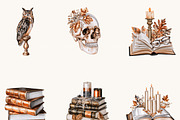 Watercolor Halloween Library Clipart, a Seasonal Illustration by BusyDaydesign (Thumbnail 4 of 9)