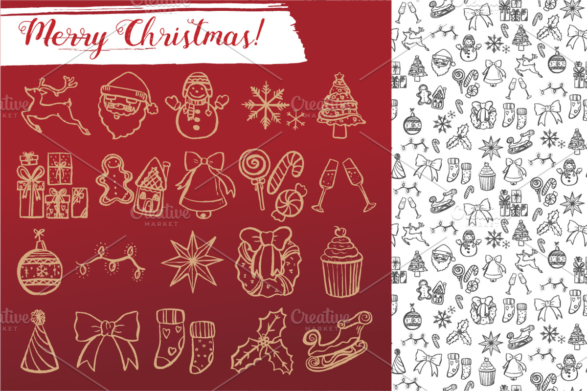 Xmas doodle icons + patterns, an Icon by faitotoro (Photo 1 of 2)