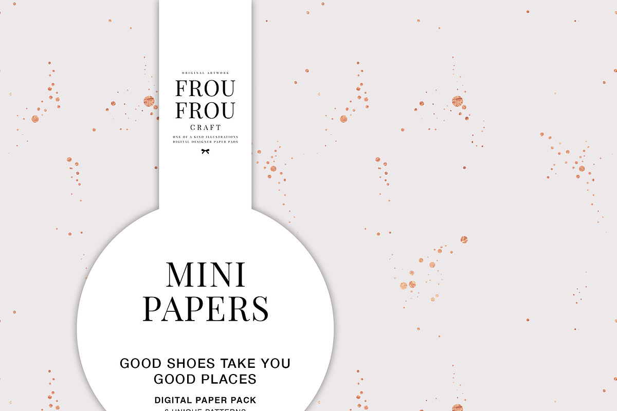 Pink White Rose Gold Mini Papers, a Pattern Graphic by Frou Fou Craft (Photo 6 of 7)