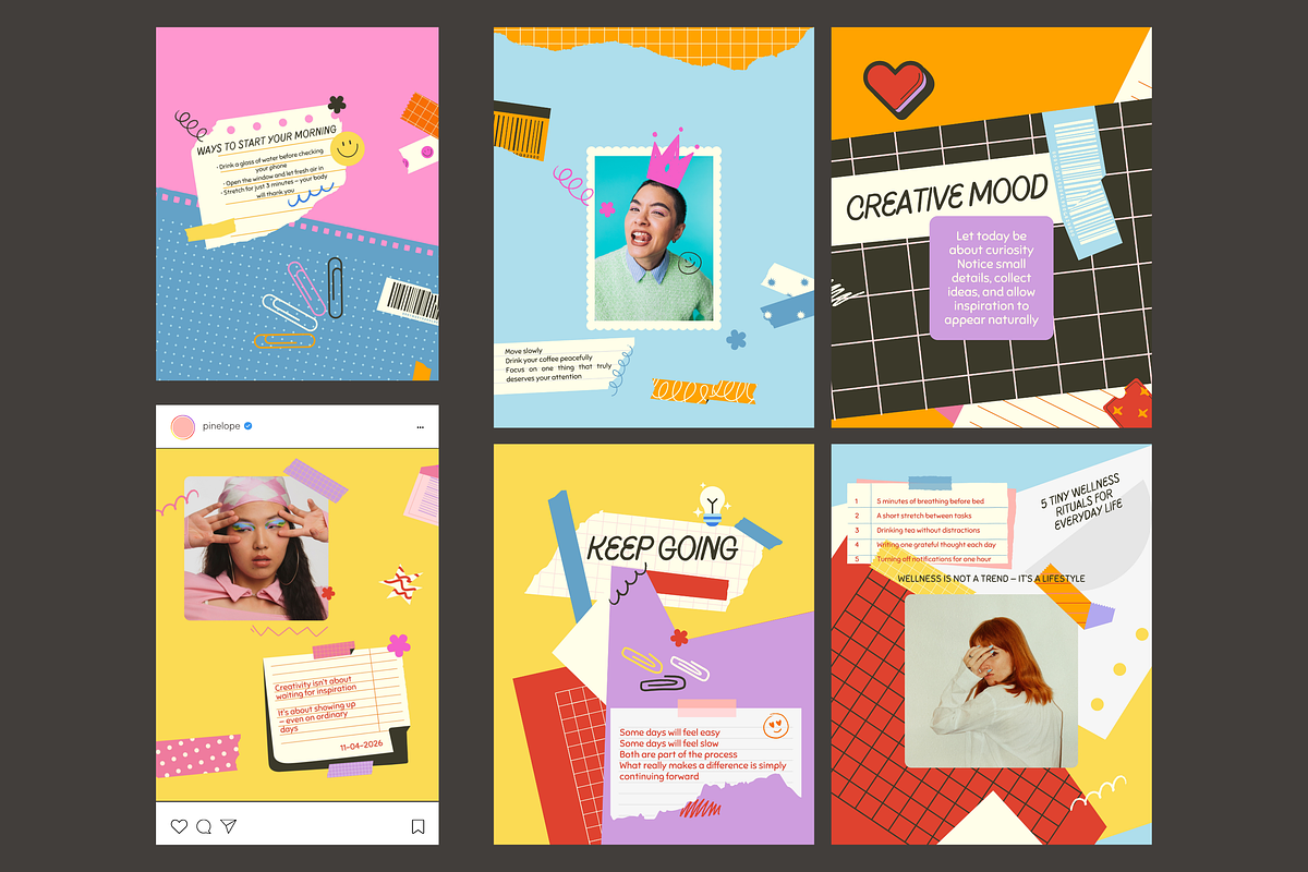 Pinelope Playful Instagram Templates, a Social Media Template by rainbojelia (Photo 12 of 18)