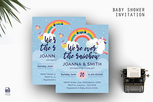 Joanna Baby Shower Invitation, an Invitation Template by AQR Studio