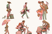 Whimsical Pastel Fashion Clipart, a Person Illustration by Design Scotch (Thumbnail 2 of 9)