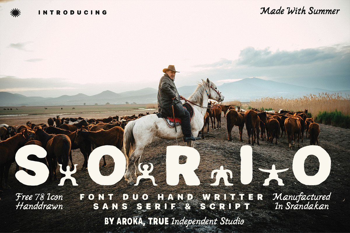 SORIO HAND WRITTEN, a Handwritten Font by AROKA (Photo 1 of 10)