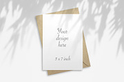 Card on cardboard envelope mock-up, a Print Template by ItemBridge (Thumbnail 1 of 2)
