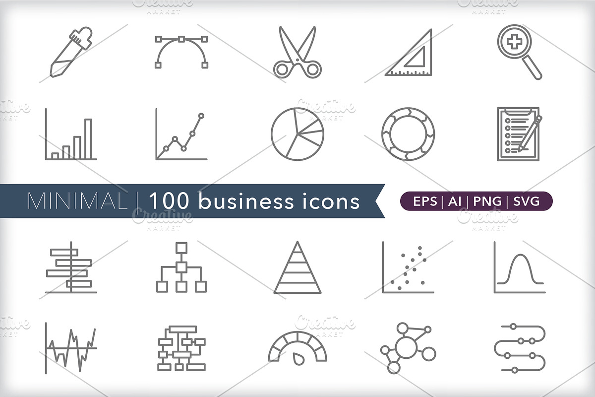 Minimal 100 business icons, an Outline Icon by Picture Window (Photo 4 of 10)