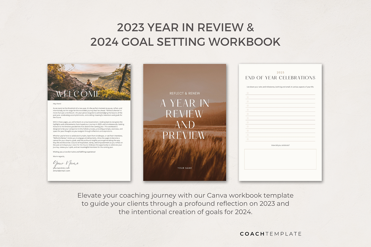 Goal Setting Workbook Template Canva, a Brochure Template by COACHTEMPLATE (Photo 2 of 10)