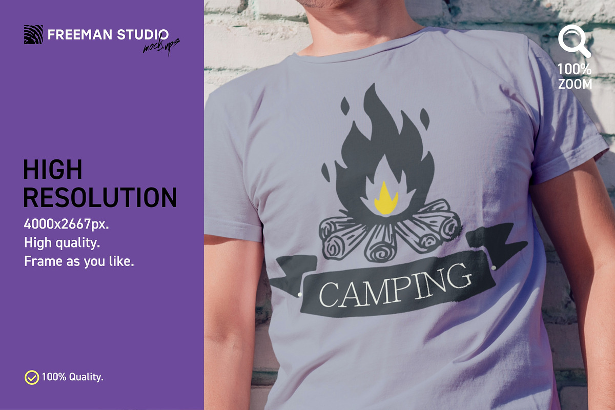 Men's T-Shirt Mock-Up Set, a Shirt Mockup by Freeman Studio (Photo 4 of 14)