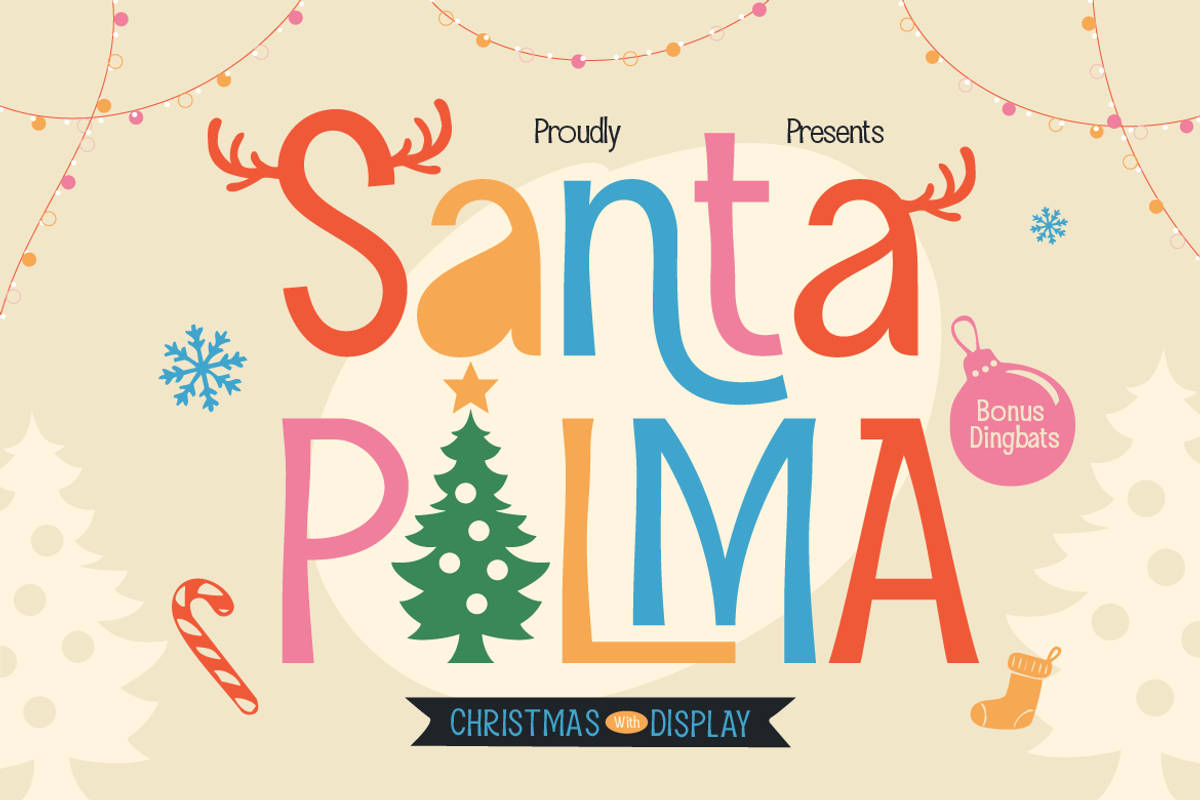 Santa Palma - Playful Christmas, a Sans Serif Font by Artisan Themes (Photo 1 of 12)