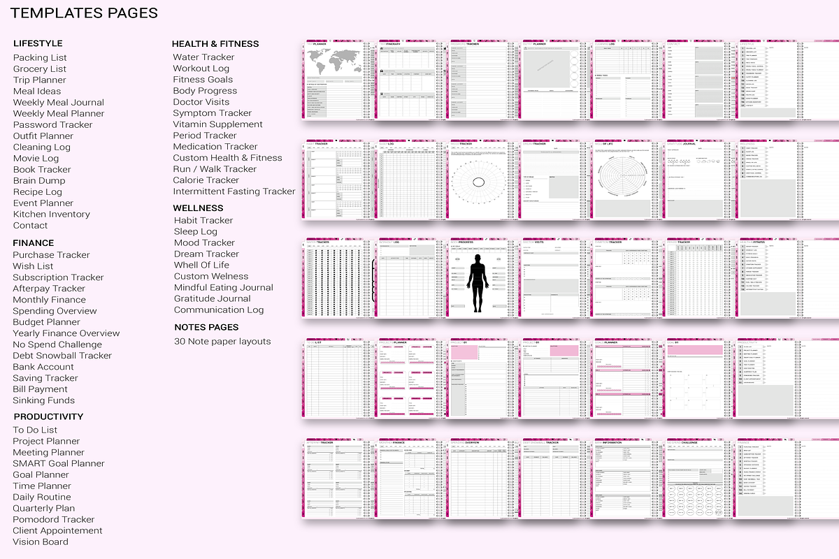 Digital Planner 2025 2026 & Undated, a Templates & Theme by Plamarplanners (Photo 10 of 11)