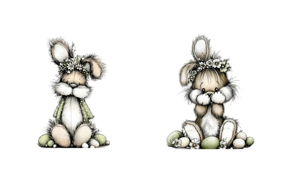 Watercolor easter bunny clipart Png, an Illustration by SinaCreation (Photo 4 of 11)