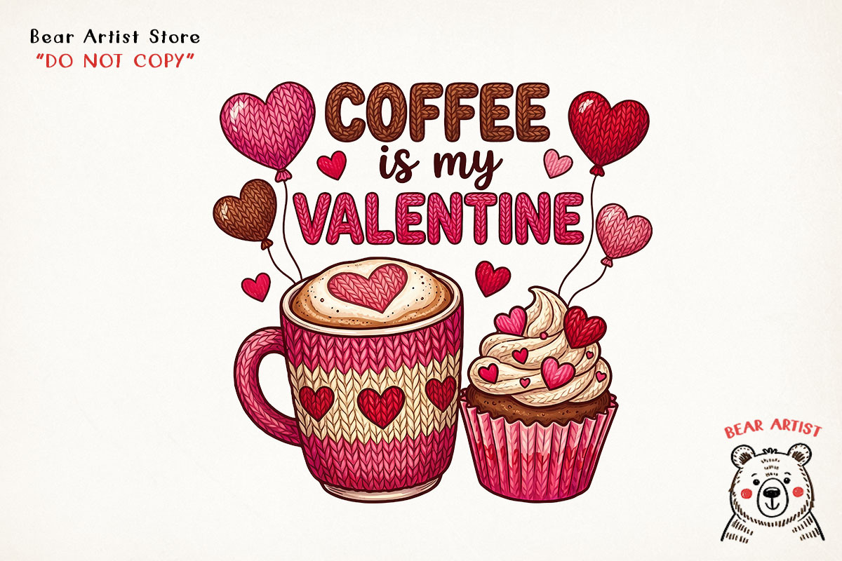 Valentine Crochet Coffee Sublimation, an Illustration by GlitterCraft (Photo 13 of 41)