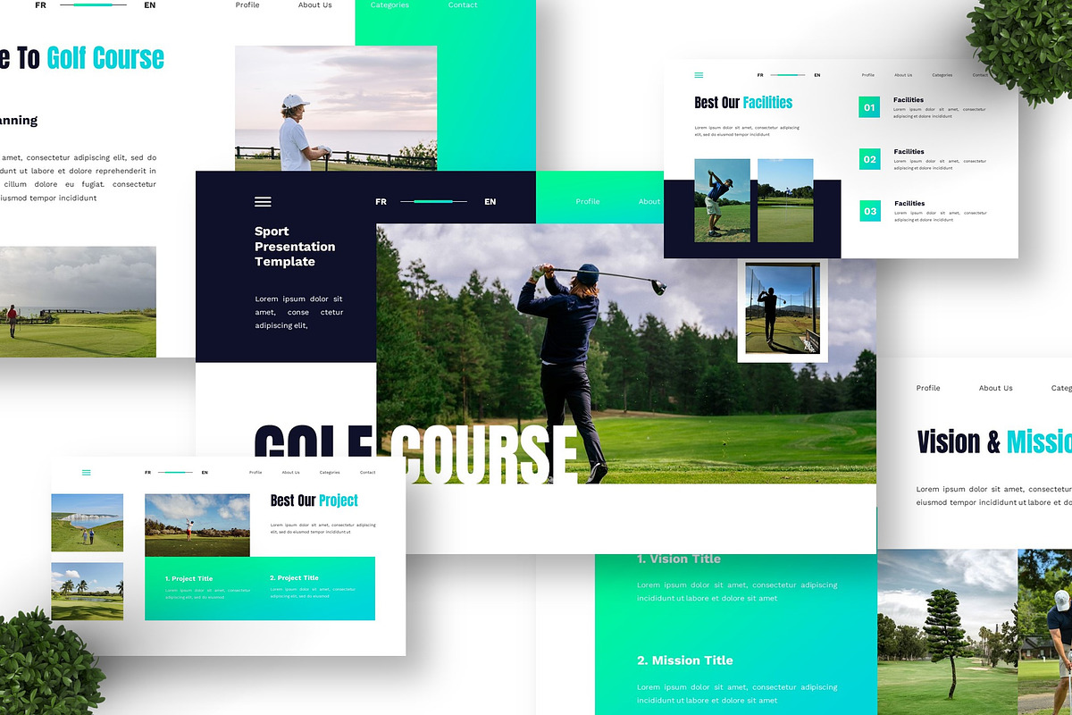 Golf Course - Sport Google Slide, a Presentation Template by Deepslide Studio (Photo 4 of 6)