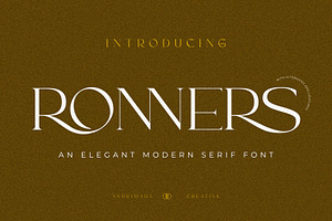 Ronners | An Elegant Serif Font
