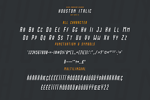 Houston Italic Font Family