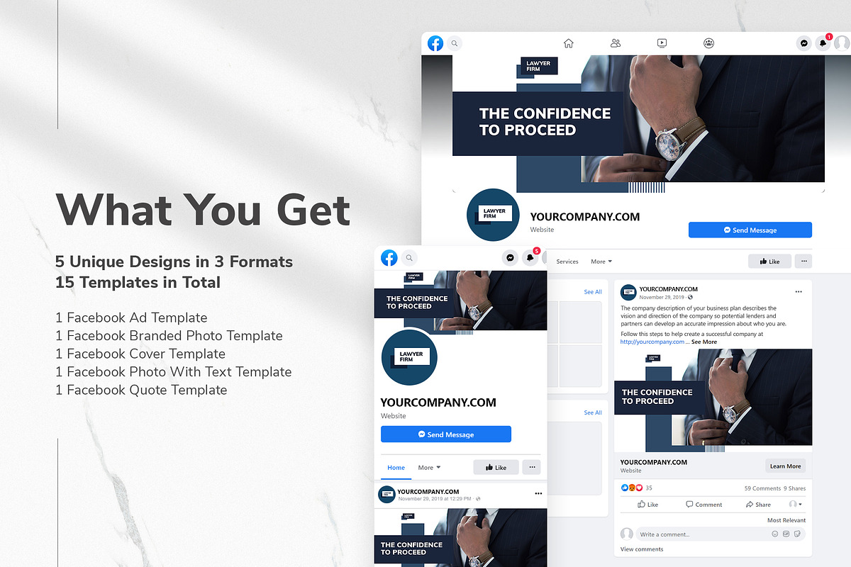 Law Firm Facebook Materials, a Social Media Template by TemplatesNow! (Photo 2 of 7)