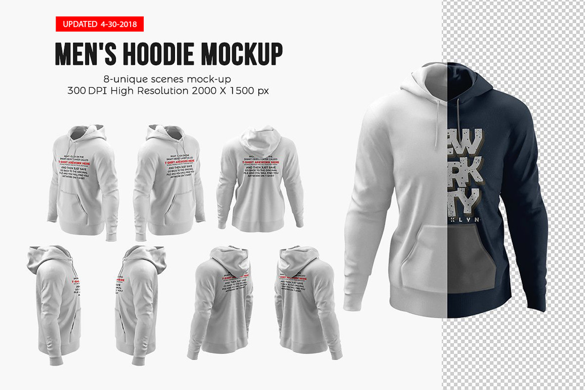 Men's Hoodie Mockups, a Hoody Mockup by Mock-up Store (Photo 1 of 7)