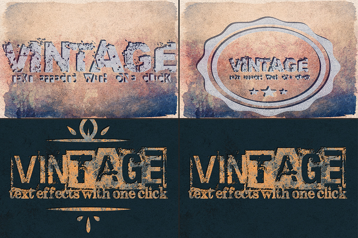 Vintage Text Effects Ver. 1 preview 3