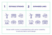 Travel Line Icon Set, an Outline Icon by iStar Design (Thumbnail 4 of 8)