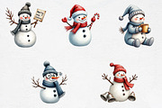 Silver Christmas Snowman Sublimation, an Illustration by CrexoraLab (Thumbnail 3 of 5)