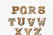 Gingerbread Alphabet PNG, a Decorative Illustration by Invite to Clipart (Thumbnail 3 of 3)