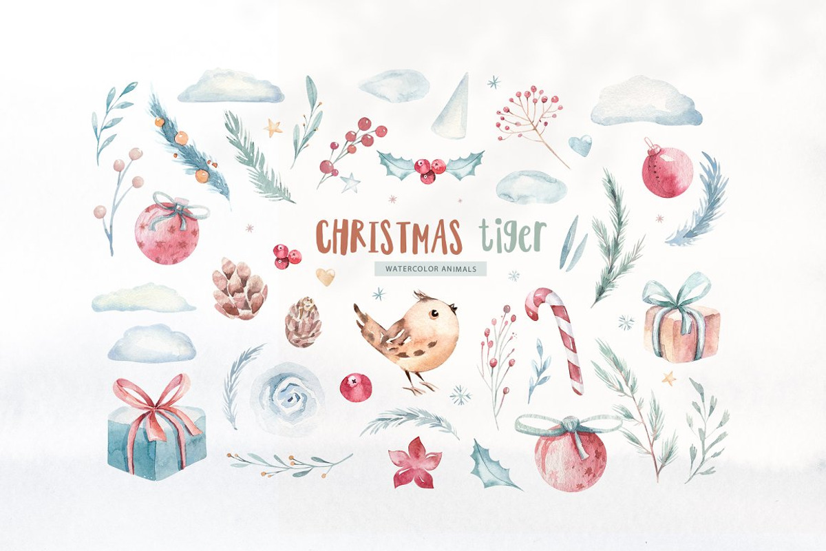 70% off Watercolor Christmas Bundle, an Animal Illustration by Peace ART (Photo 31 of 37)