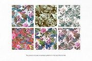 Mariposa. Tropical pattern, a Pattern Graphic by emeraldthue (Thumbnail 6 of 6)