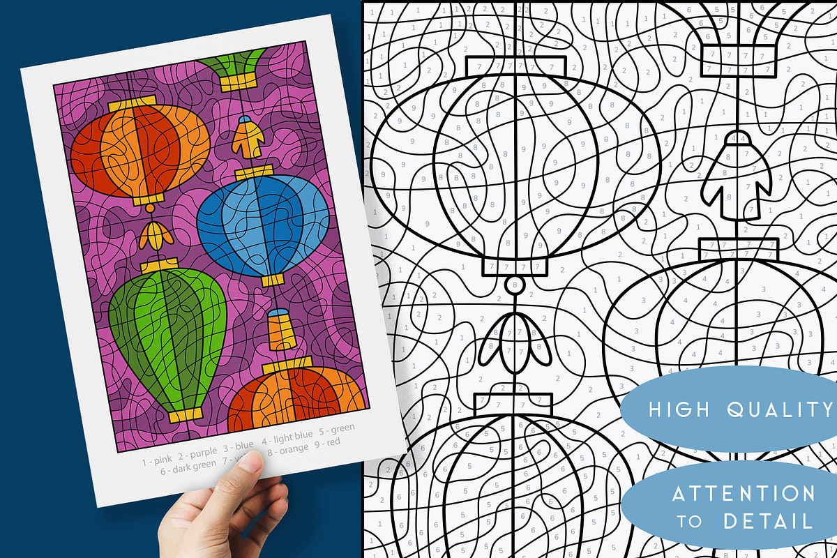 Chinese New Year Color by Numbers, a Seasonal Illustration by Ksenya Savva (Photo 3 of 8)