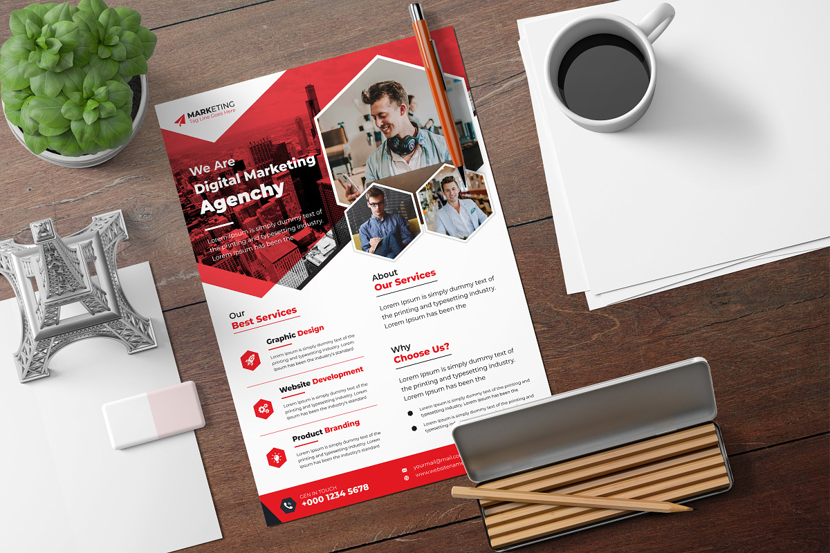 Corporate Theme Business Flyer, a Flyer Template by Graphiexperto (Photo 4 of 6)