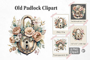 Old Padlock Clipart, a Graphic by Artnoy (Thumbnail 1 of 5)