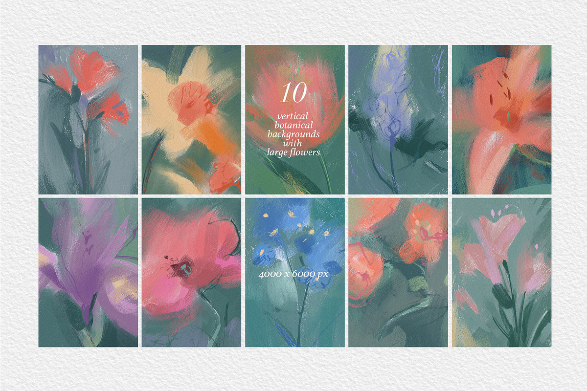Matte Soft Blured Floral Backgrounds, a Background Graphic by Elena Pimonova (Photo 5 of 11)