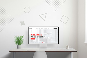 Minimal Geometric Web Mockup