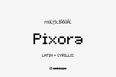 Pixora Pixel Game Font, a Handwritten Font by alpercakici