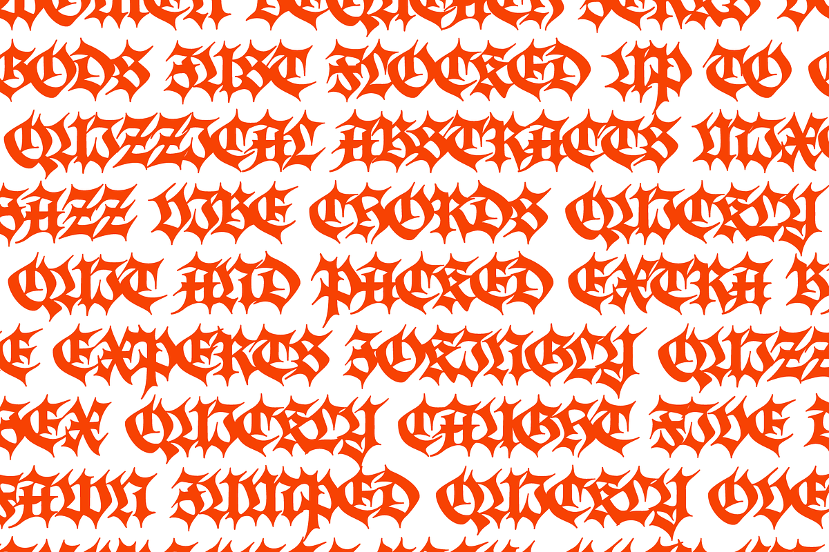 UKOL typeface, a Blackletter Font by TypeMate (Photo 10 of 12)