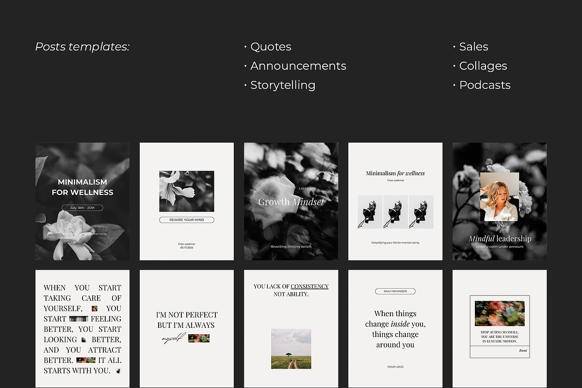 Instagram Template for Online course, a Social Media Template by tonko. (Photo 5 of 8)