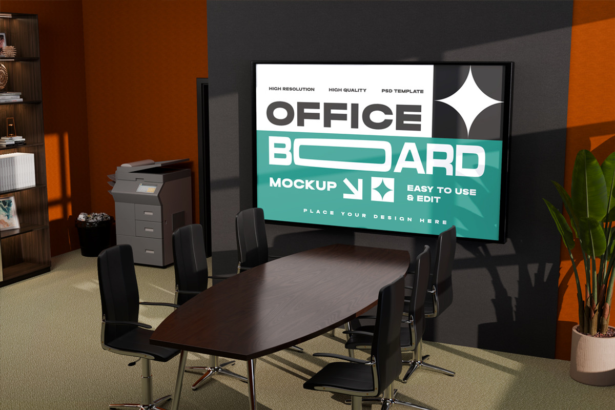 Office Board Mockup, a Product Mockup by Mockupnine (Photo 3 of 7)
