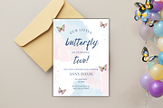 Butterfly Birthday Invitation Card, a Print Template by TheSimplySereneShop (Thumbnail 3 of 5)