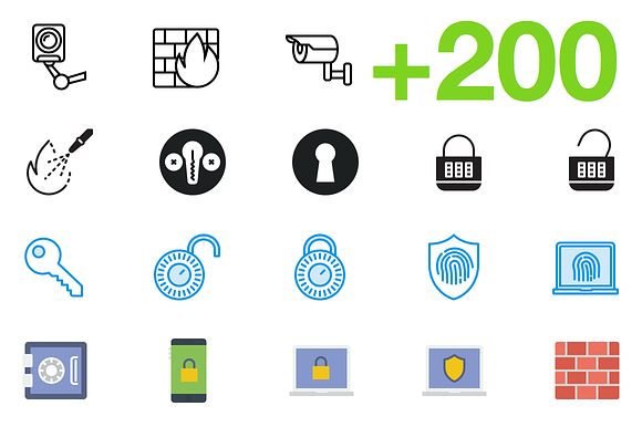 Smashicons 200 Security Icons