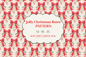 Jolly Christmas Bows Pattern