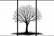 Multi-Panel Tree Silhouette Laser, an Illustration by balal (Thumbnail 2 of 9)