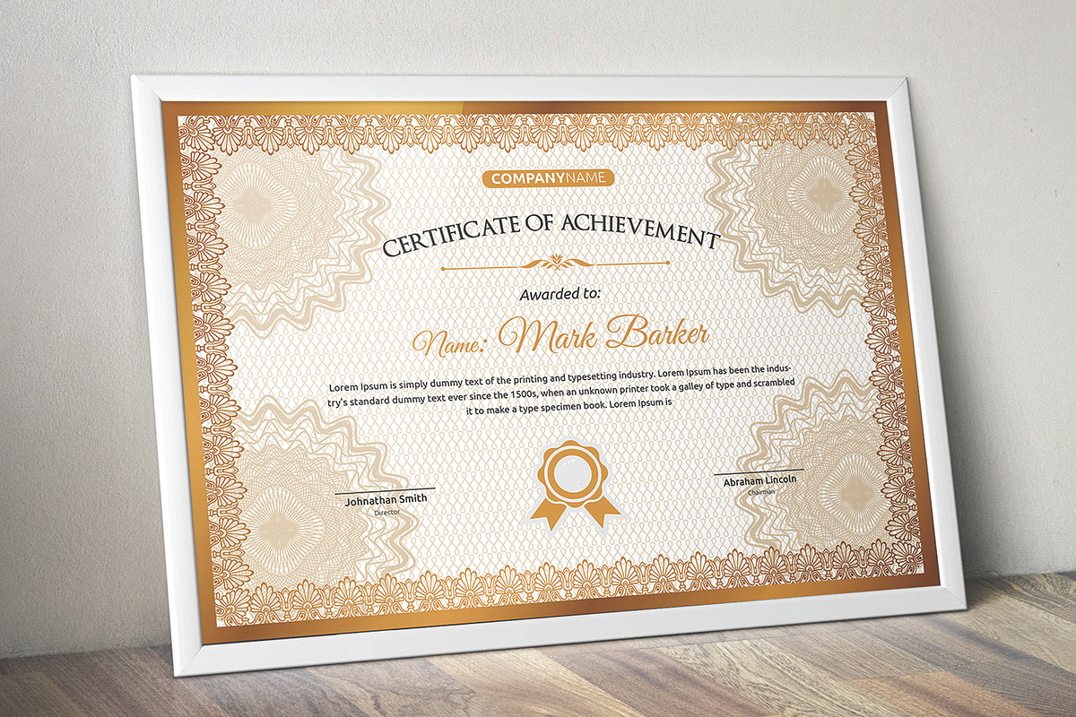 Certificate Word | PSD | AI, a Stationery Template by Curve Design (Photo 1 of 3)
