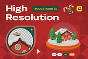 Happy Christmas 3D Illustration Pack, an Object 3D Model by Burntilldead (Thumbnail 3 of 7)