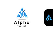 Alpha Modern Abstract Letter A Logo, a Branding & Logo Template by MadeByShahbaz (Thumbnail 1 of 5)
