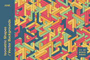 Isometric Shapes / Vector Background, a Background Graphic by dvtchk (Thumbnail 10 of 16)