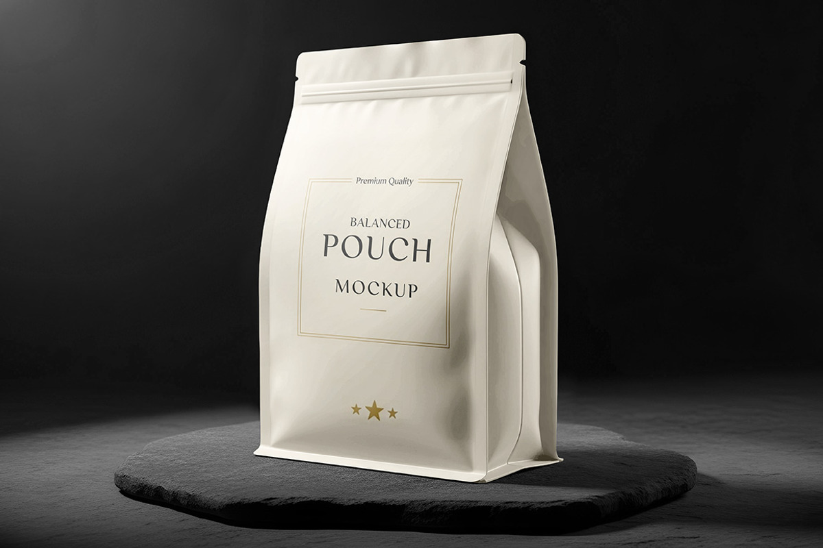 Pouch Mockup Dark Background PSD, an Advertising Mockup by Bruno's Shop (Photo 2 of 4)