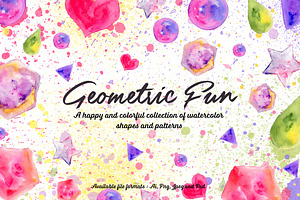 6 Watercolor Shapes and Patterns