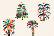 TROPICAL PALM CHRISTMAS CLIPART, a Seasonal Illustration by Daring Digies (Thumbnail 4 of 7)