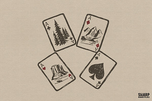 Western Ace Playing Cards Nature