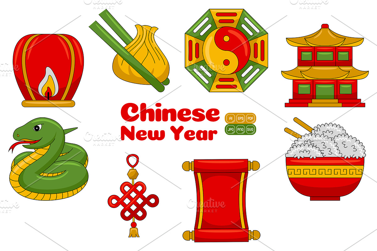 Chinese New Year Festival Vector, an Object Graphic by MEDZ (Photo 2 of 4)