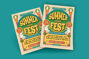 Summer Music Festival Flyer, a Flyer Template by megarez