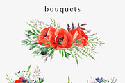 Poppies. Watercolor clip art., an Illustration by Anyuka (Thumbnail 2 of 5)